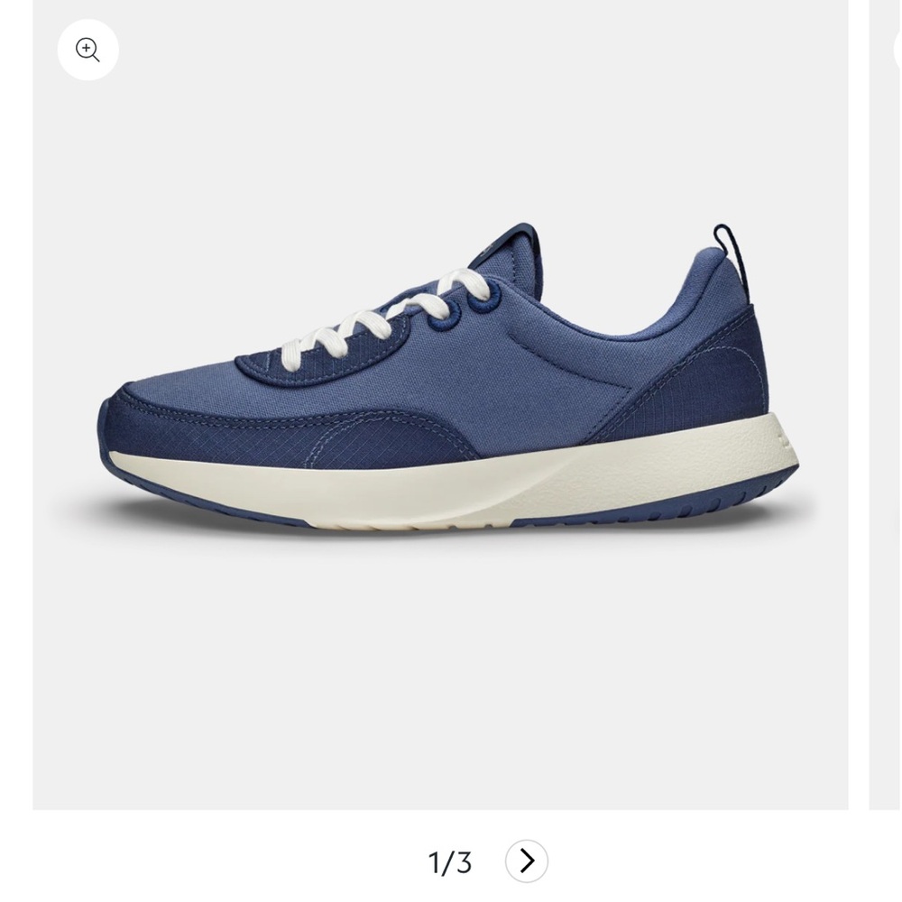 Allbirds Navy Blue Sneakers with White Laces Women’s Size 9 - Picture 2 of 11